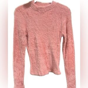 No Boundaries Pink Eyelash Mockneck